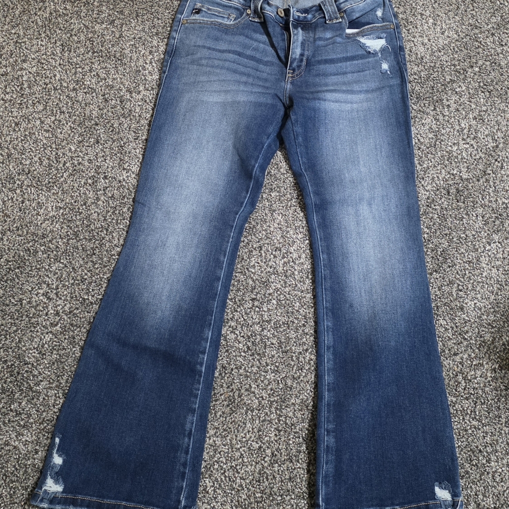 KanCan Distressed Blue Flare Jeans